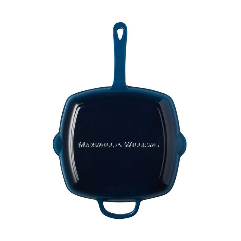 Maxwell & Williams Cast Iron Grill Pan Midnight Blue 26cm Gift Boxed image number 1